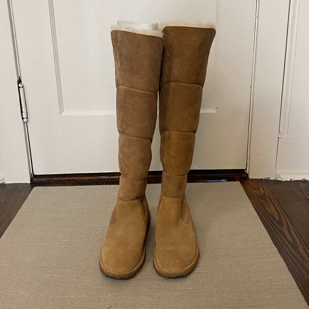 UGG Tall suede shearling lined boots